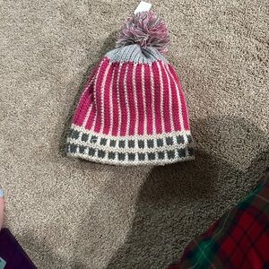 Panache Striped Kids Beanie with Pom-Pom
